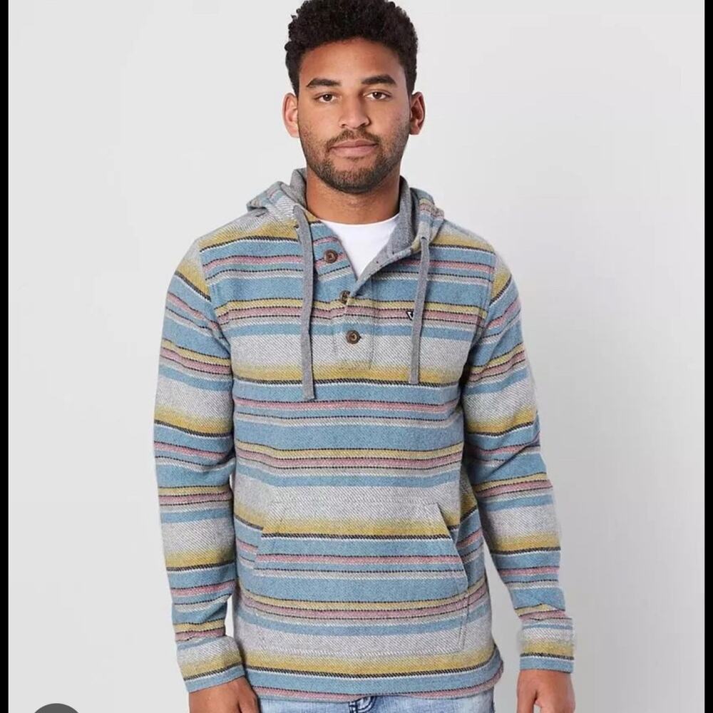 🔥Striped Blue and Gray Hoodie by Vissla